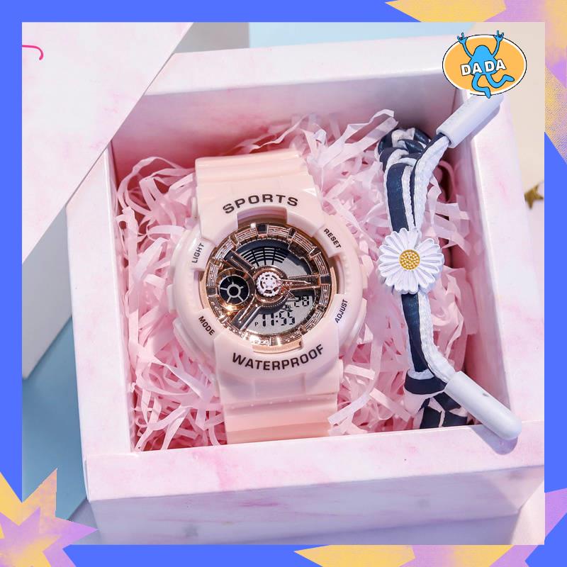 đồng hồ Unicorn Ins Cherry Blossom Powder Đồng hồ đeo tay nữ Sinh viên đơn giản Phiên bản tiếng Hàn hoang dã của thể thao Quà tặng ngày Valentine không thấm nước