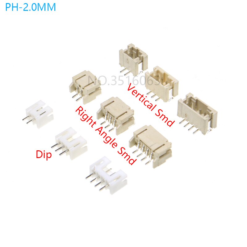 Bộ 10 đầu chip pin dip/ góc phải 1.0 1.25 1.5 2.0 2.54 SH/JST/ZH/PH/XH 1.25MM 2.0MM 2.54MM SMD 2/3/4/5/6/7/8/9/P