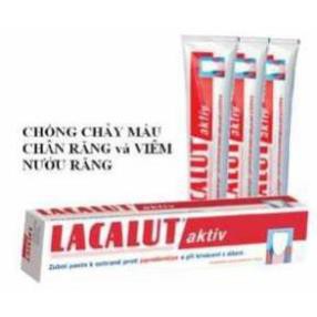 Kem đánh trắng răng Lacalut Aktiv - giảm viêm lợi, giảm chảy máu chân răng, răng chắc khỏe - tuýp 75ml