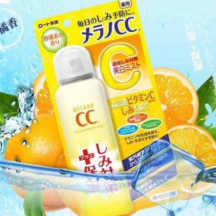 Xịt Khoáng Sáng Da ROHTO CC MELANO VITAMIN WHITE SPRAY MIST 100g