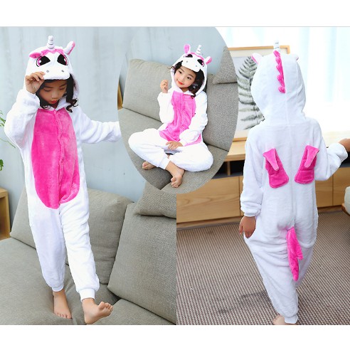 Bộ đồ hoá trang thú hở mặt, bộ đồ ngủ hình con vật cho trẻ em