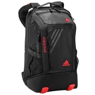 Balo thể thao Adidas predator 33L, phối màu đen cam, ngăn để giày riêng, bóng, vợt tenins