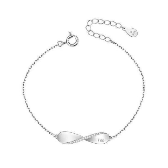 [Coisíní] S925 Siliver Mobius  Bracelet High Quality Milan Rope For Couple Braided Hand Rope Gift For Boyfriend And Girlfriend