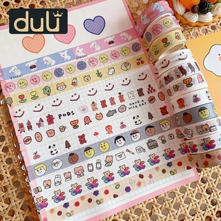 Cuộn băng keo giấy DIY họa tiết hoạt hình dễ thương cho học sinh