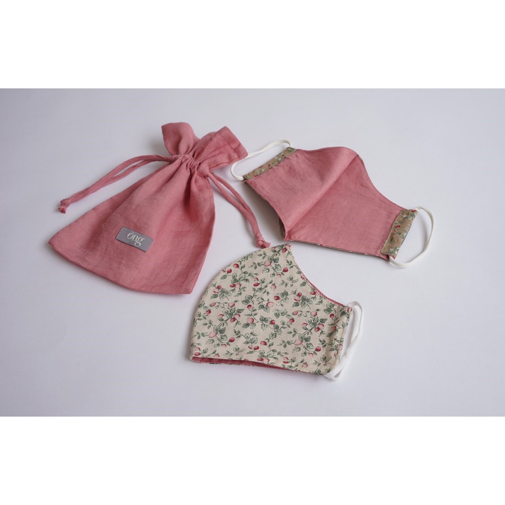 Khẩu Trang Linen, Set Khẩu Trang Vải Linen Cao Cấp Kèm Túi Dây Rút | BigBuy360 - bigbuy360.vn