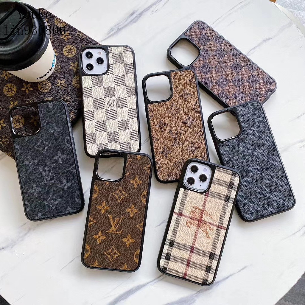 Lv Ốp Điện Thoại Họa Tiết Sọc Caro Cho Iphone 12 12 Mini X Xr Xs 11 12 Pro Max