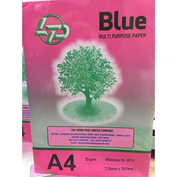 GIẤY IN A4 BLUE 70GSM