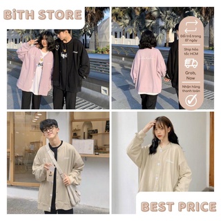 Áo khoác cardigan nam nữ thêu tim Hàn Quốc 20 inch, áo khoác nhẹ unisex thời trang