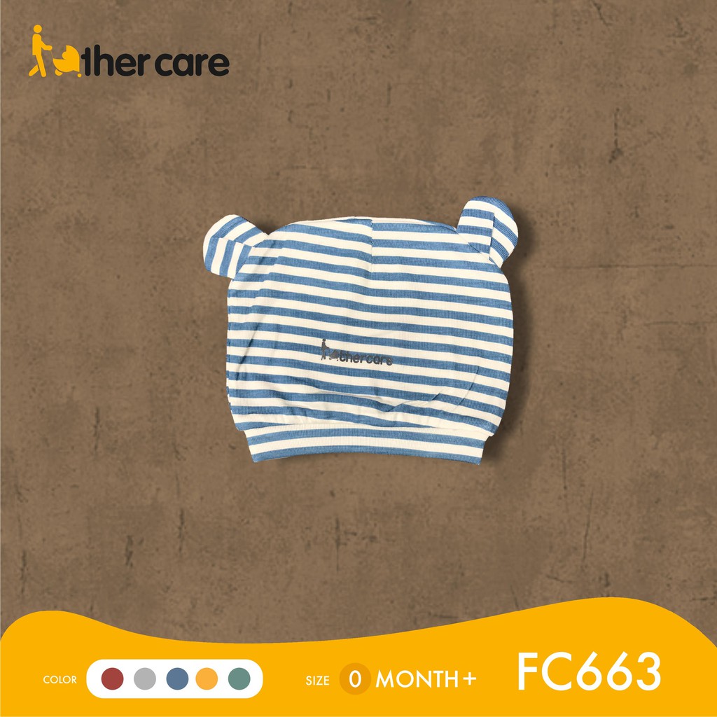 Set Mũ Sơ Sinh Kẻ FatherCare Có Tai FC663