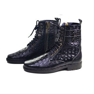 Giày boot nam da bò thật dập vân cá sấu.Bảo hành 12 tháng.Mã số: B168