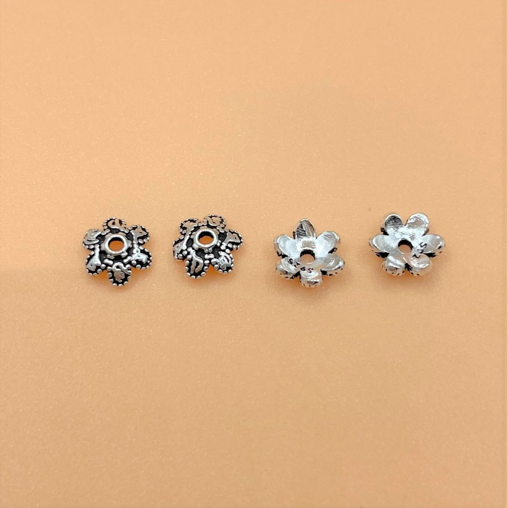 Charm Ốp Hạt Bạc Thái Khắc Kinh Phật - Charm Bạc 925 - Mã Ca072