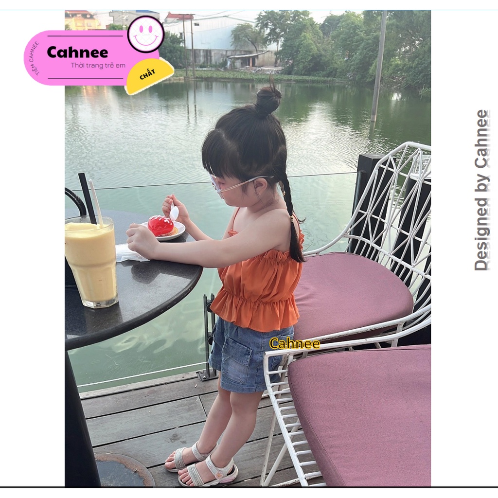 Áo Croptop 2 dây Cho Bé Gái