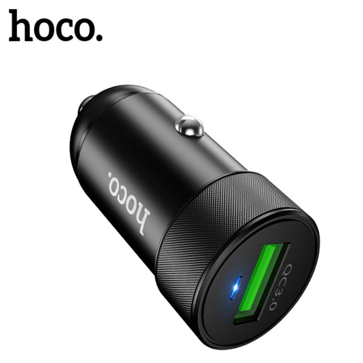 Tẩu sạc trên ô tô Hoco Z32 sạc nhanh QC3.0, công suất 18W
