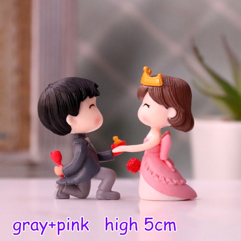 Mô Hình Búp Bê Cô Dâu Chú Rể Mini Để Bàn Trang Trí Bánh Cưới