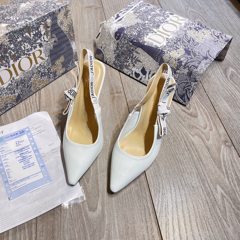 Sandal cd quai nơ gót nhọn bít mũi spsl fullbox