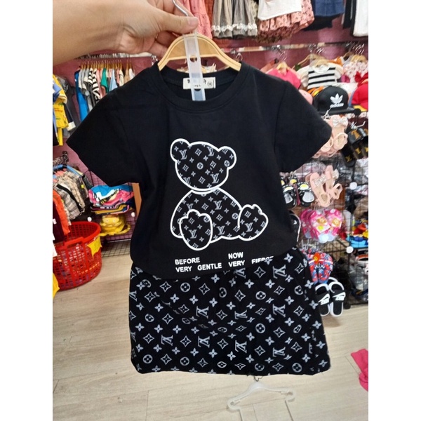 Sét chân váy gấu LV