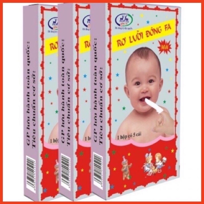 Combo 10 hộp rơ lưỡi Đông Pha (50 chiếc), Gạc rơ lưỡi cho bé