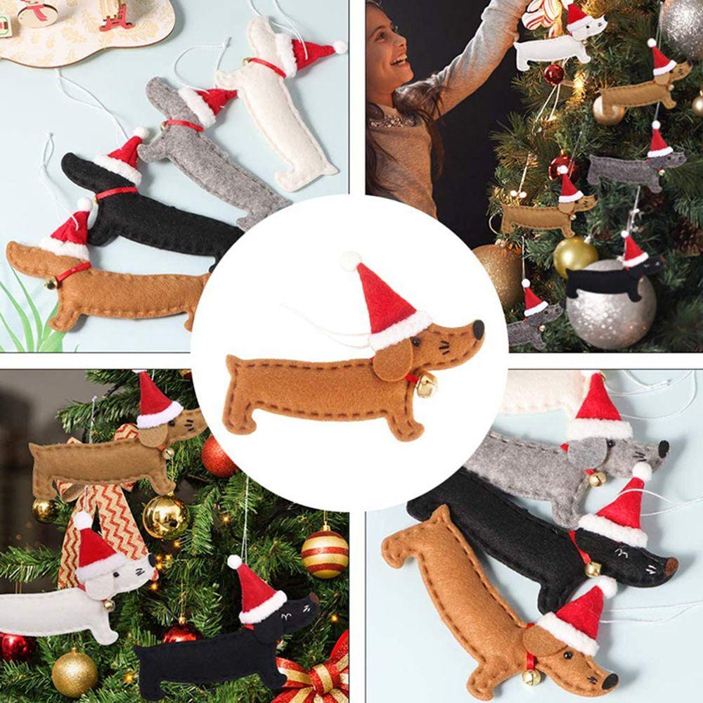 Mặt Dây Chuyền Hình Chú Chó Dachshund 3 DIY Trang Trí Giáng Sinh / Năm Mới