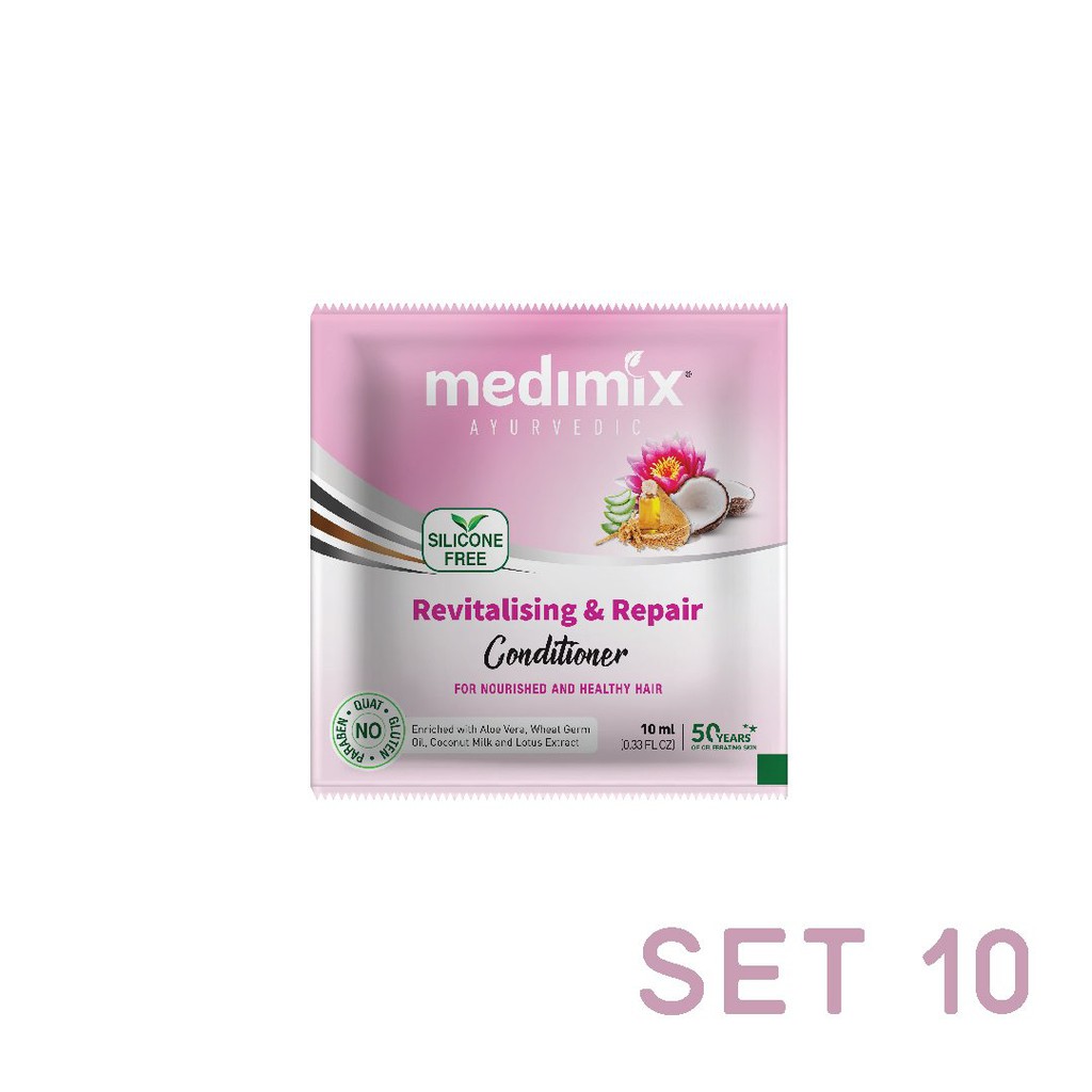 Set 10 dầu gội/dầu xả Medimix Sạch gàu/Phồng tóc/Bóng mượt/Phục hồi/Sạch sâu 10ml/gói | BigBuy360 - bigbuy360.vn