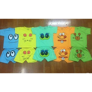 Com bo 5 bộ cotton hình thú cho bé
