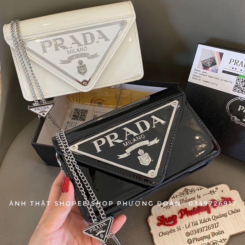 Túi P ra Da mini đựng đthoai Full box có nấc chỉnh dây