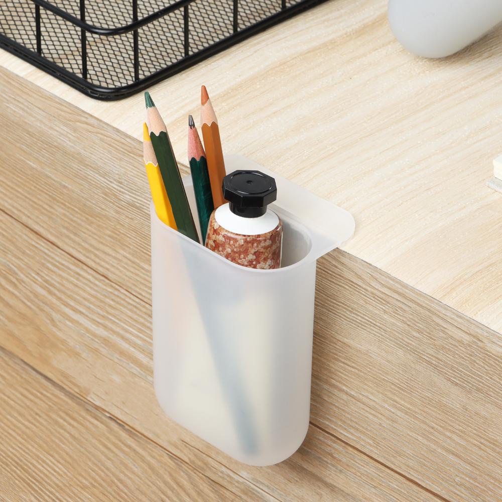 Hộp Đựng Bút Để Bàn Tự Dính Có Lỗ Treo Tiện Dụng Cho Văn Phòng / Trường Học