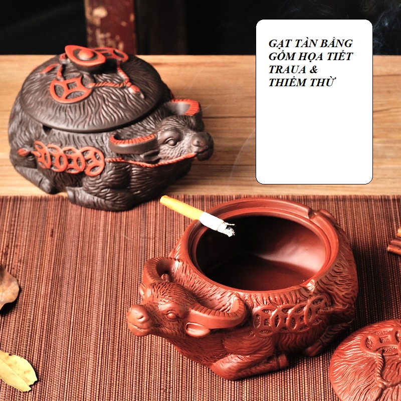 Gạt Tàn Linh Vật Bằng Gốm