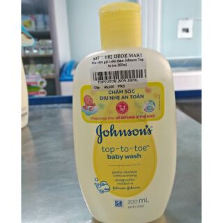 Sữa tắm gội toàn thân Johnson top to toe 200ml