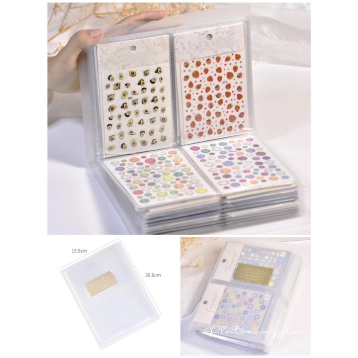 SỔ Đựng Sticker - Album 80 Ngăn Đựng Stick, Mẫu Nail. Mẫu Ảnh