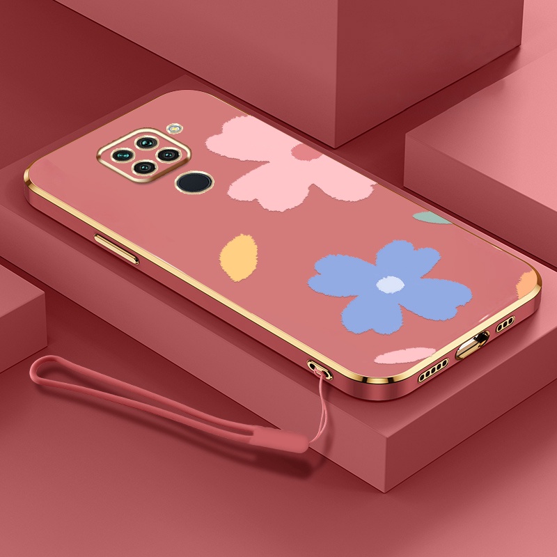 Ốp Điện Thoại TPU Silicone Mềm Mạ Điện Hình Hoa Đơn Giản Cho Xiaomi Redmi note 9 4G note 9s 9 pro max