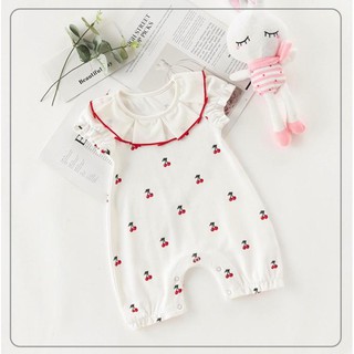 Bộ đồ thun body tay ngắn cherry xinh xắn cho bé 5-13kg