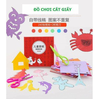 Combo 6 Bộ Đồ Chơi Cắt Giấy Tạo Hình Cho Bé