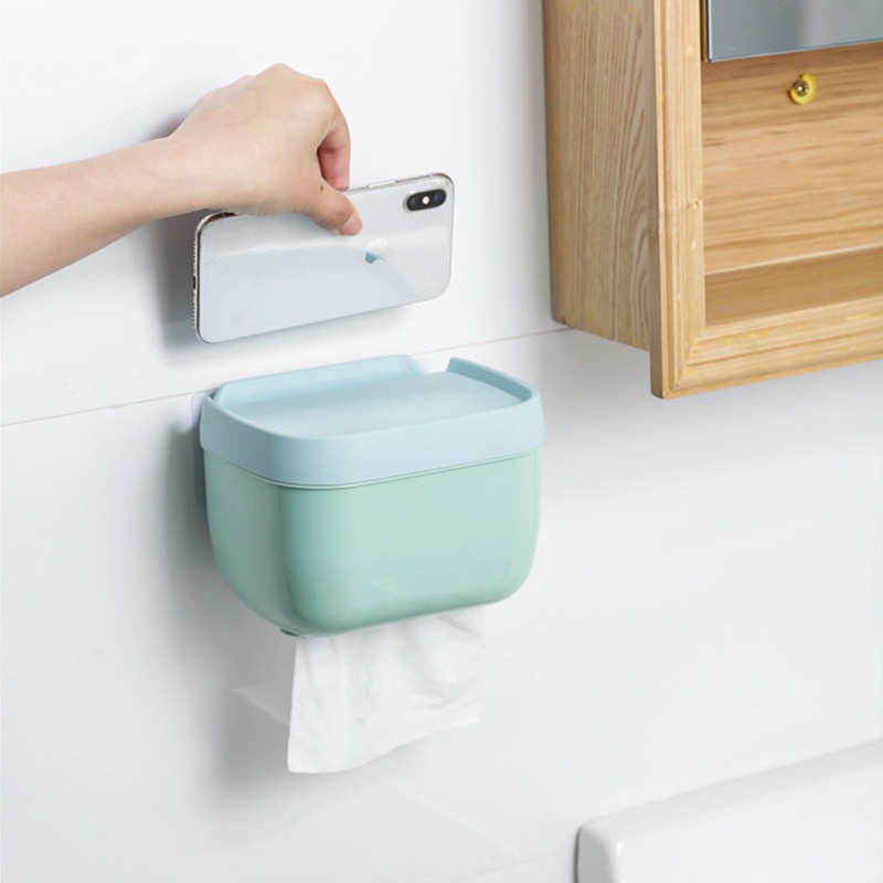 Hộp đựng cuộn khăn giấy vệ sinh không cần khoan lỗ