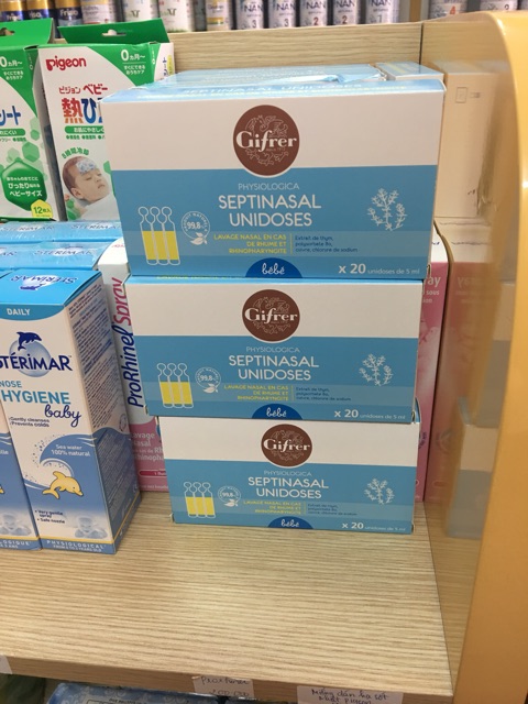 Nước muối sinh lí kháng viêm Gifrer tép vàng, xanh pháp