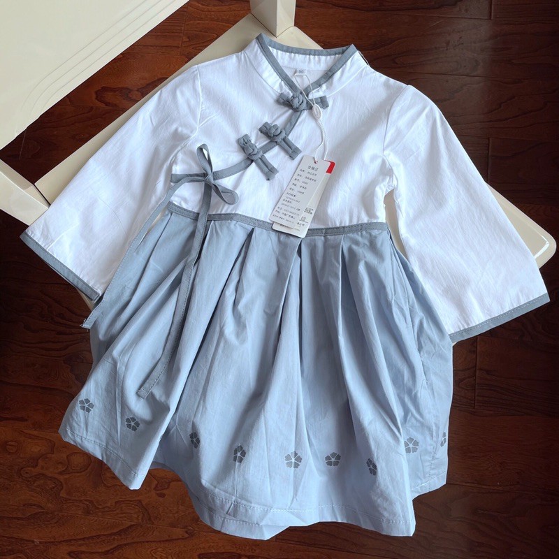 Váy bé gái 2-8 tuổi Chất cotton phong cách cổ Kimono Nhật bản 0421