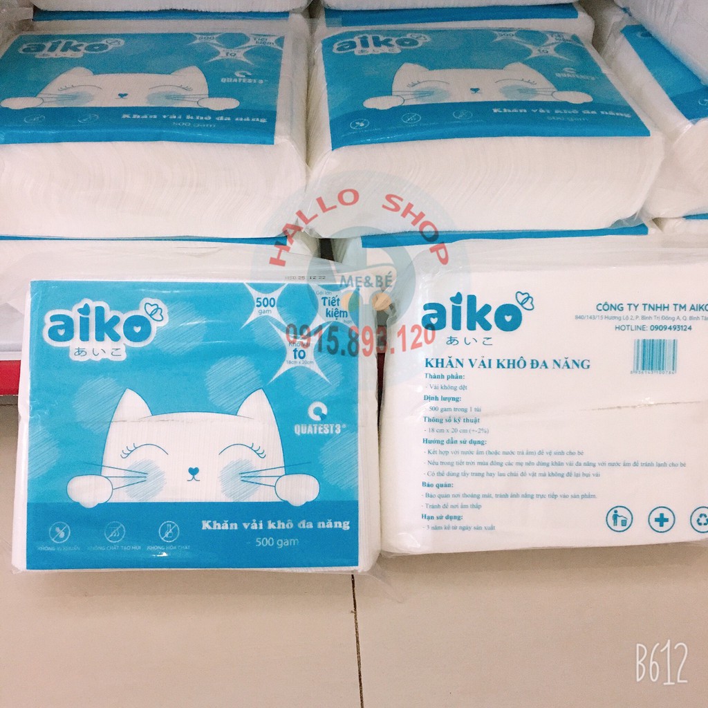 Khăn vải khô Aiko 500gram