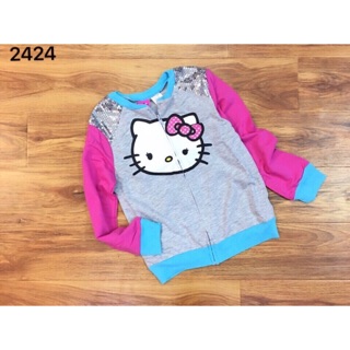 Áo khoác nỉ mỏng Hello kitty bé gái ( 4 - 10T)