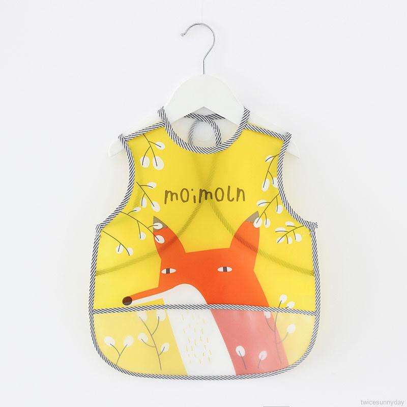 Yếm Ăn Có Túi Chống Thấm Nước Dành Cho Bé Sơ Sinh