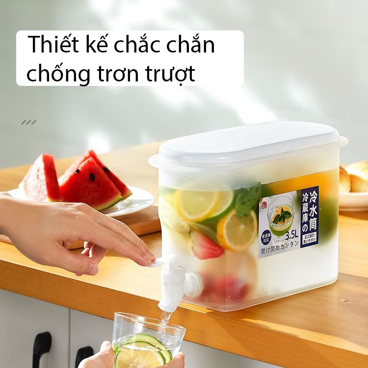 Bình Đựng Nước Tủ Lạnh Có Vòi Trong Suốt Tiện Dụng NEMI