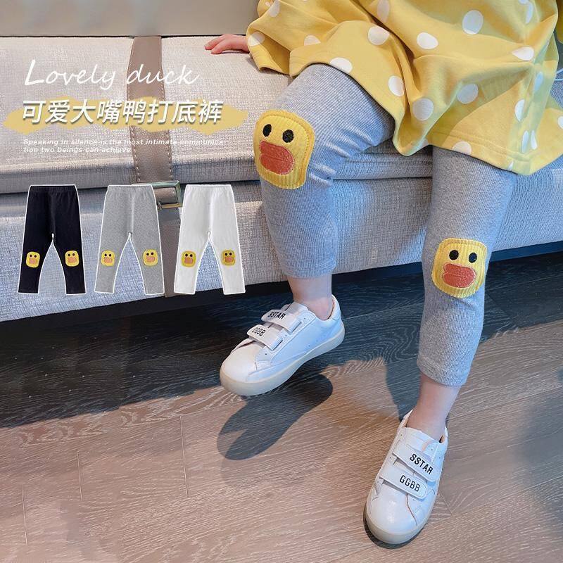 Quần Legging Chất Liệu Cotton Họa Tiết Hoạt Hình Thời Trang Xuân Thu Cho Bé Gái 2-5 Tuổi