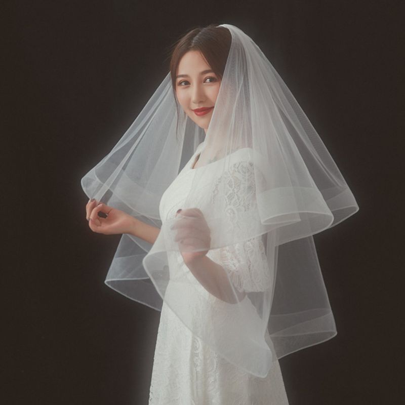 Mạng Che Mặt Bằng Vải Tuyn Nhiều Lớp Cho Cô Dâu