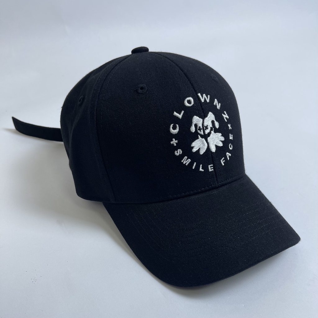 Mũ lưỡi trai đen local brand unisex ClownZ Smile Face Cap V2 freestyle