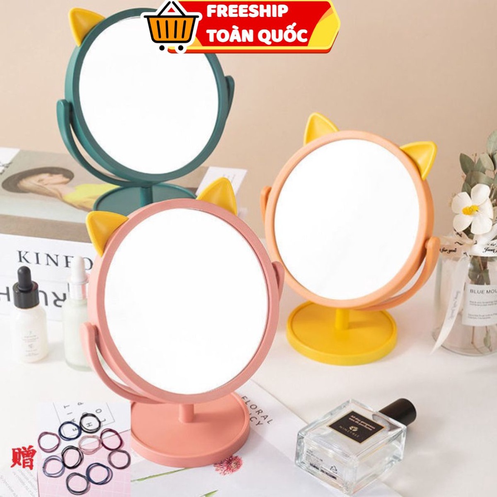 GƯƠNG TRANG ĐIỂM ĐỂ BÀN TAI MÈO