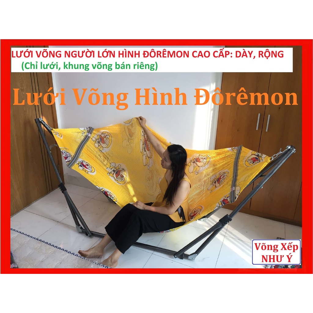 Lưới võng cỡ đại hình đôrêmon cao cấp size người lớn dày rộng