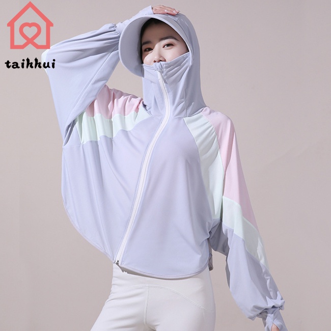 Áo Khoác Chống Nắng Có Mũ Trùm Đầu Bảo Vệ Khỏi Tia Uv Thoáng Khí Dành Cho Nữ