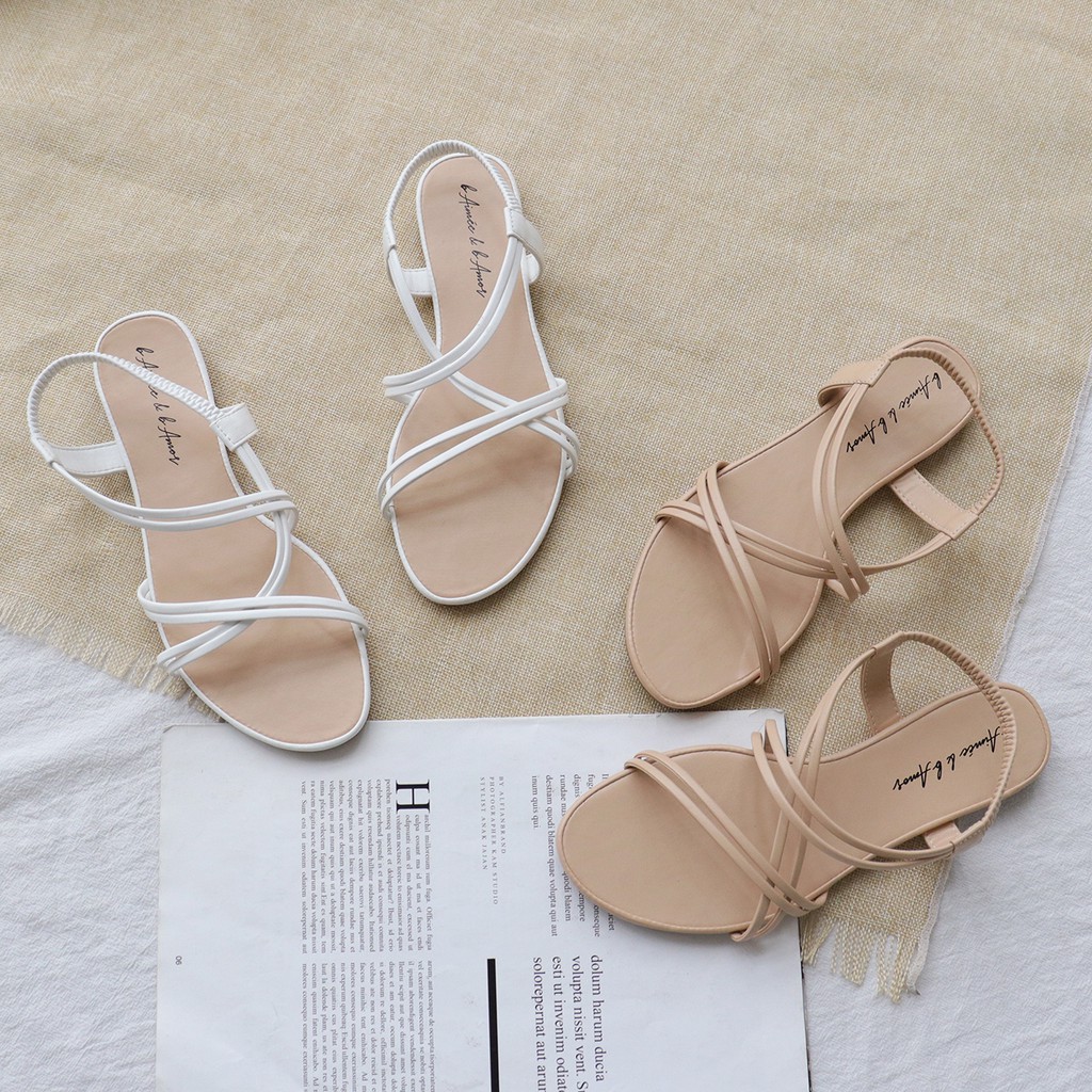 Dép nữ thời trang đi biển đẹp kiểu dáng sandal đế bệt dây mảnh cao cấp chính hãng bAimée & bAmor – MS1654