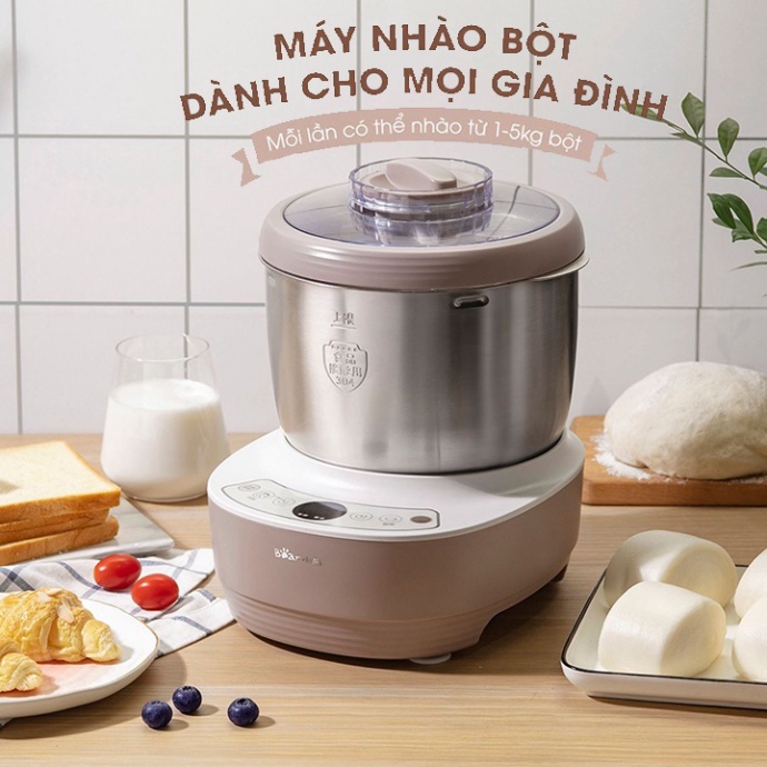 Máy làm bánh mì, trộnbột Chính hãng Bear HMJ-A50B1 Dung tích (5L)