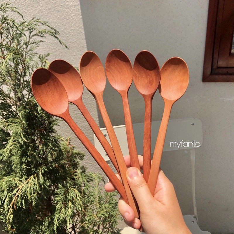 Combo 6 Thìa Gỗ MYFANTA 23x4cm