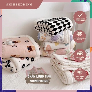 Chăn Len Cừu Hoạ Tiết Siêu Cute Có Khoá Kéo Shinbedding