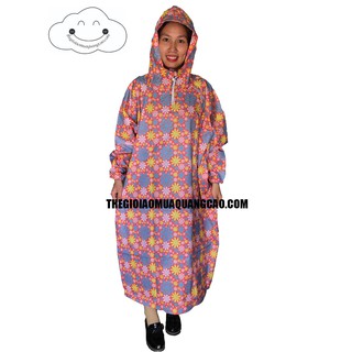 ÁO MƯA BÍT - VẢI DÙ - 1M2 - TÍM